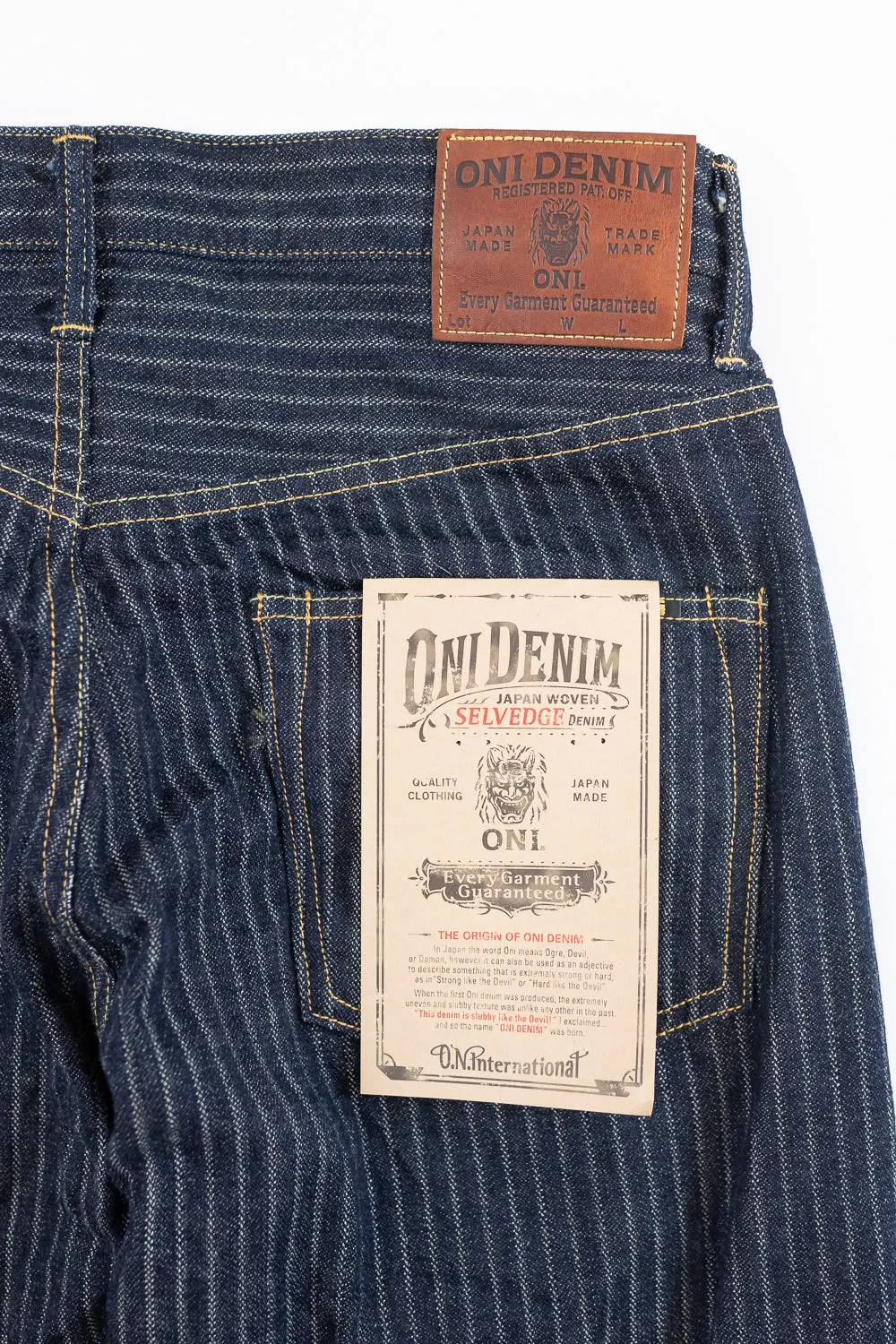 022-HJS - 12oz Harinuki Jacquard Stripe Selvedge Denim - Relaxed Straight