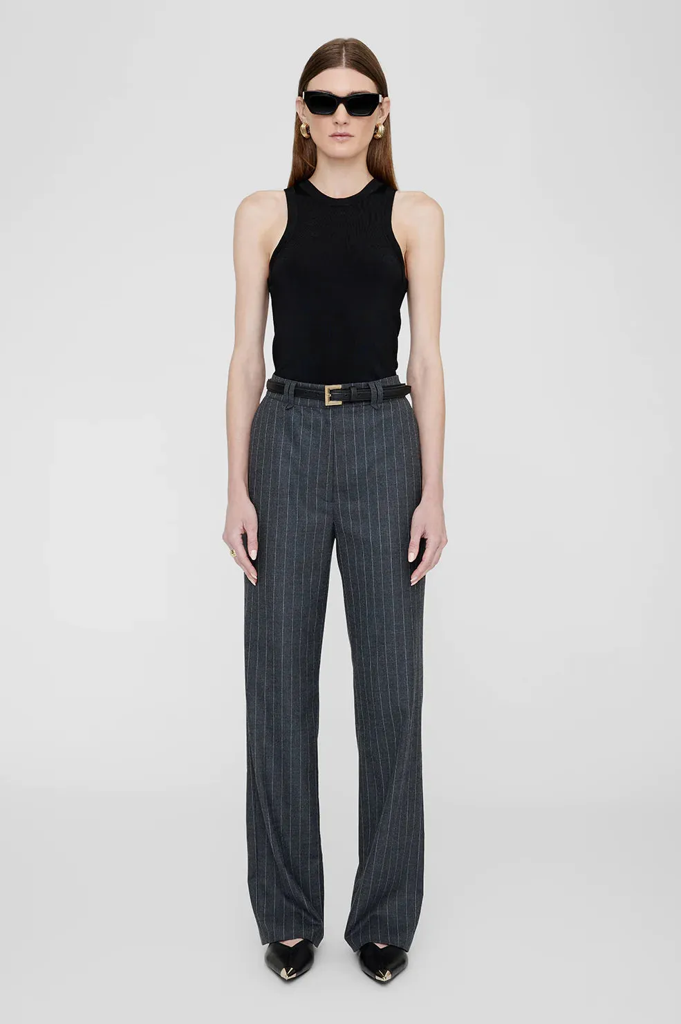 AB Drew Pant - Grey Pinstripe