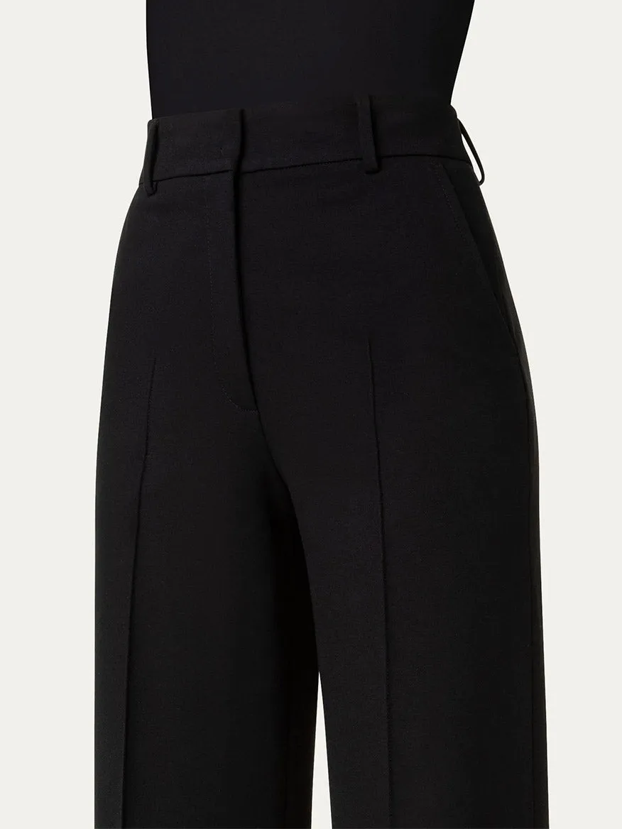 Akris Punto Chiaro Jersey Straight Leg Pant in Black
