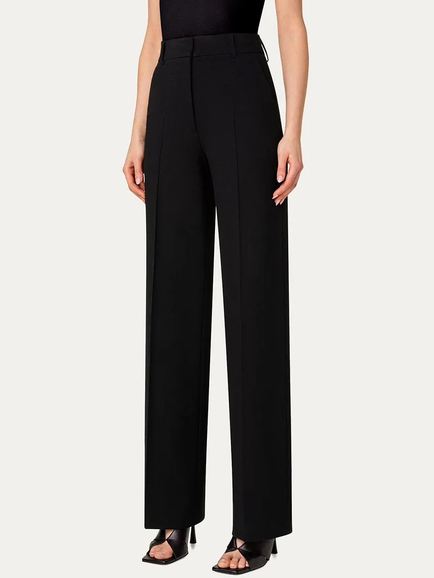 Akris Punto Chiaro Jersey Straight Leg Pant in Black