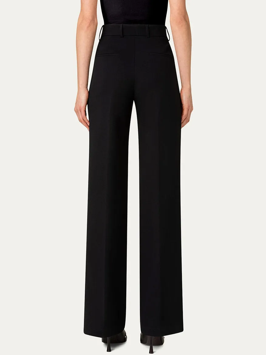 Akris Punto Chiaro Jersey Straight Leg Pant in Black
