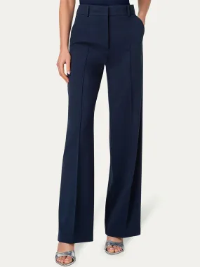Akris Punto Chiaro Jersey Straight Leg Pant in Navy