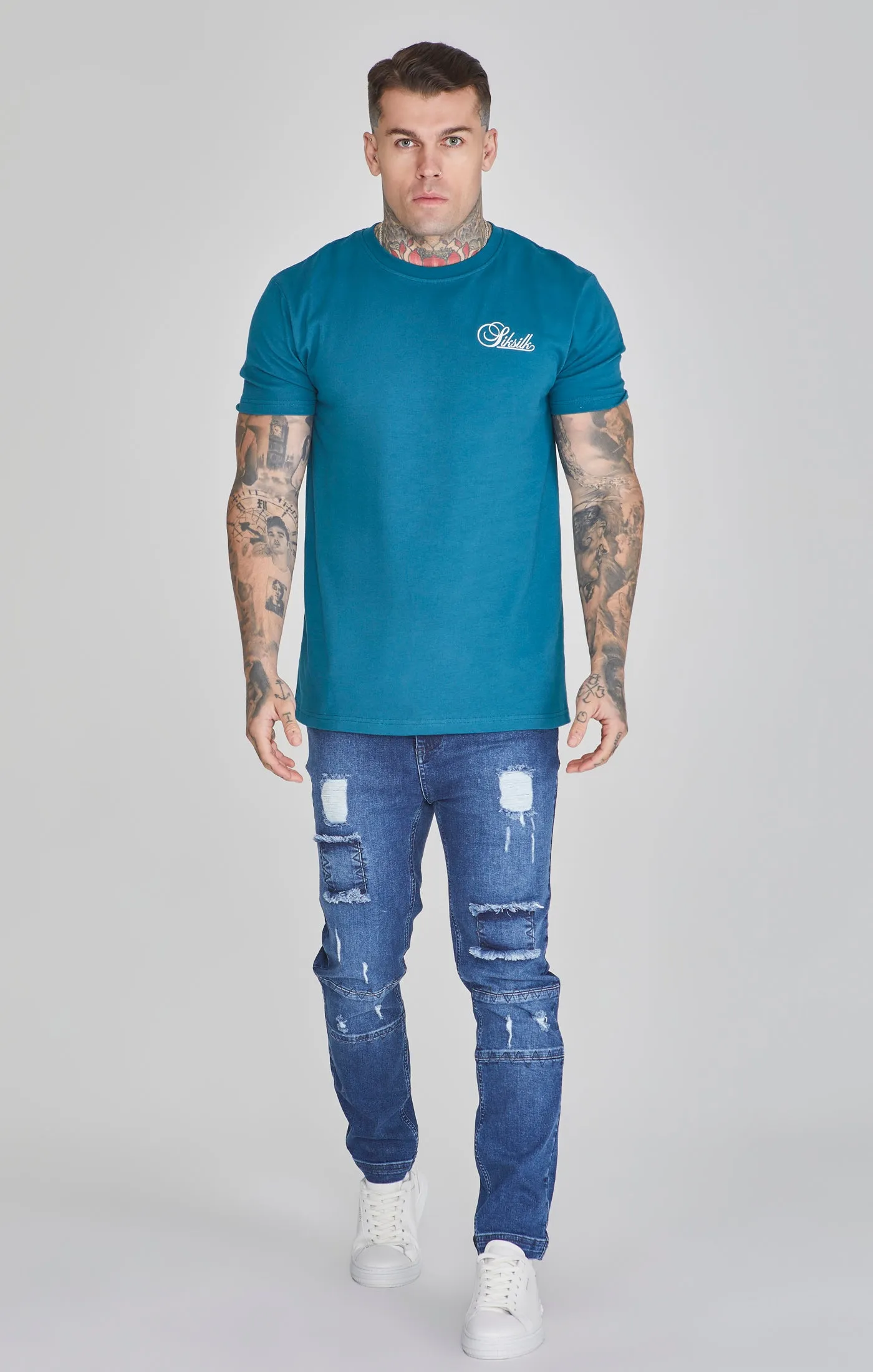 Blue Drop Crotch Jeans
