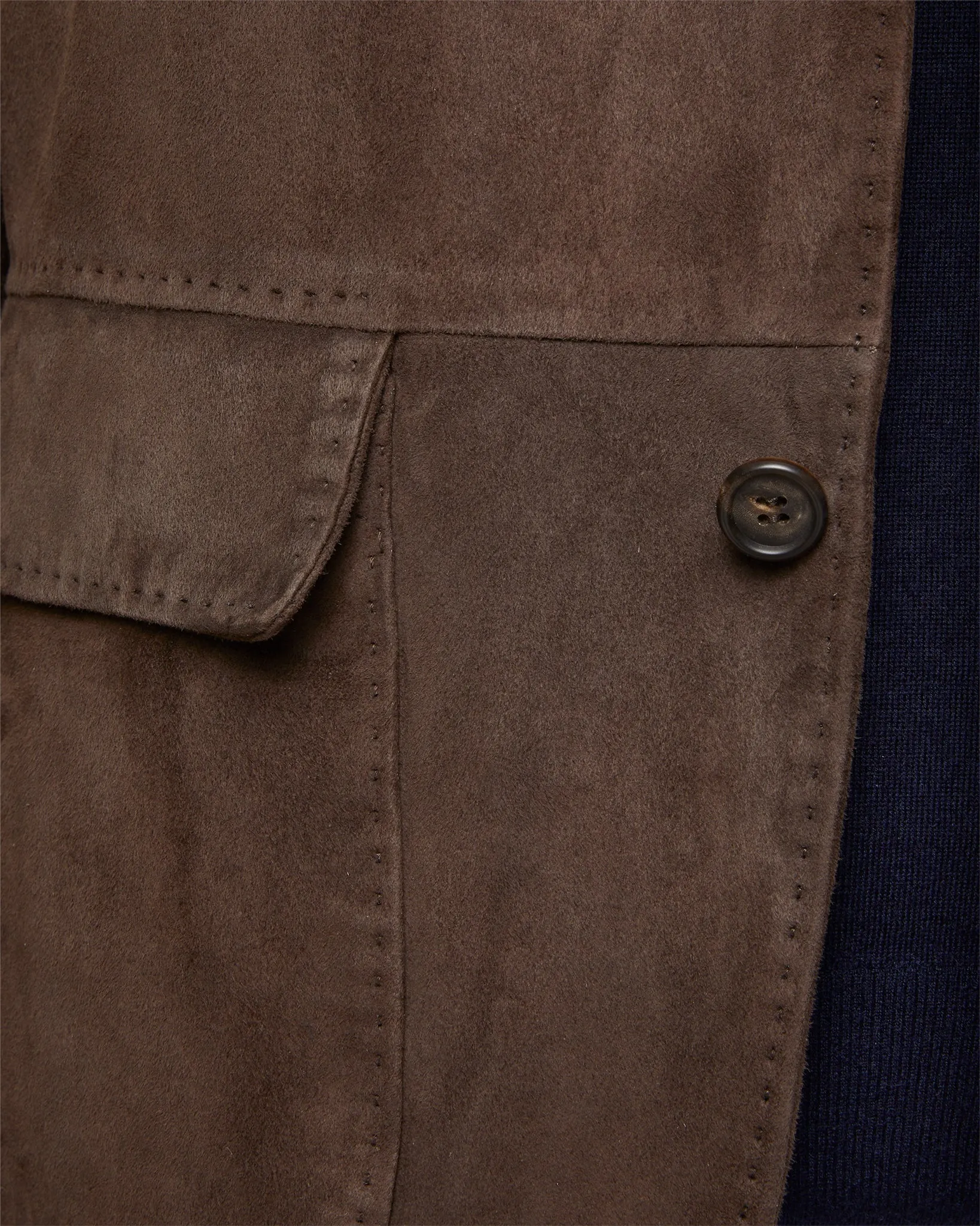 Butcher Jacket in Chocolate Suede
