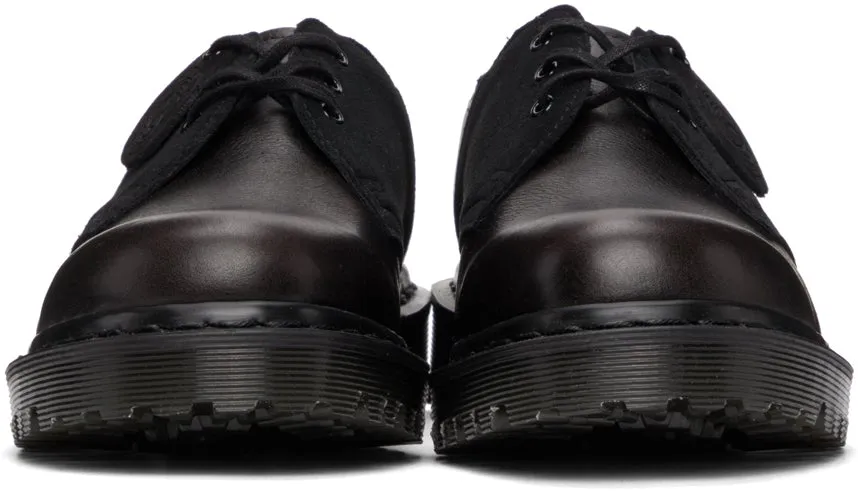 Dr. Martens Black C.F. Stead 'Made in England' 1461 Saddle Derbys