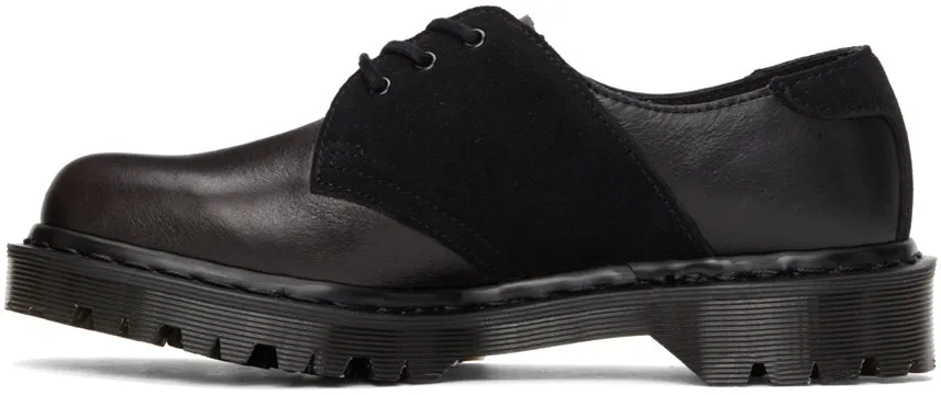 Dr. Martens Black C.F. Stead 'Made in England' 1461 Saddle Derbys