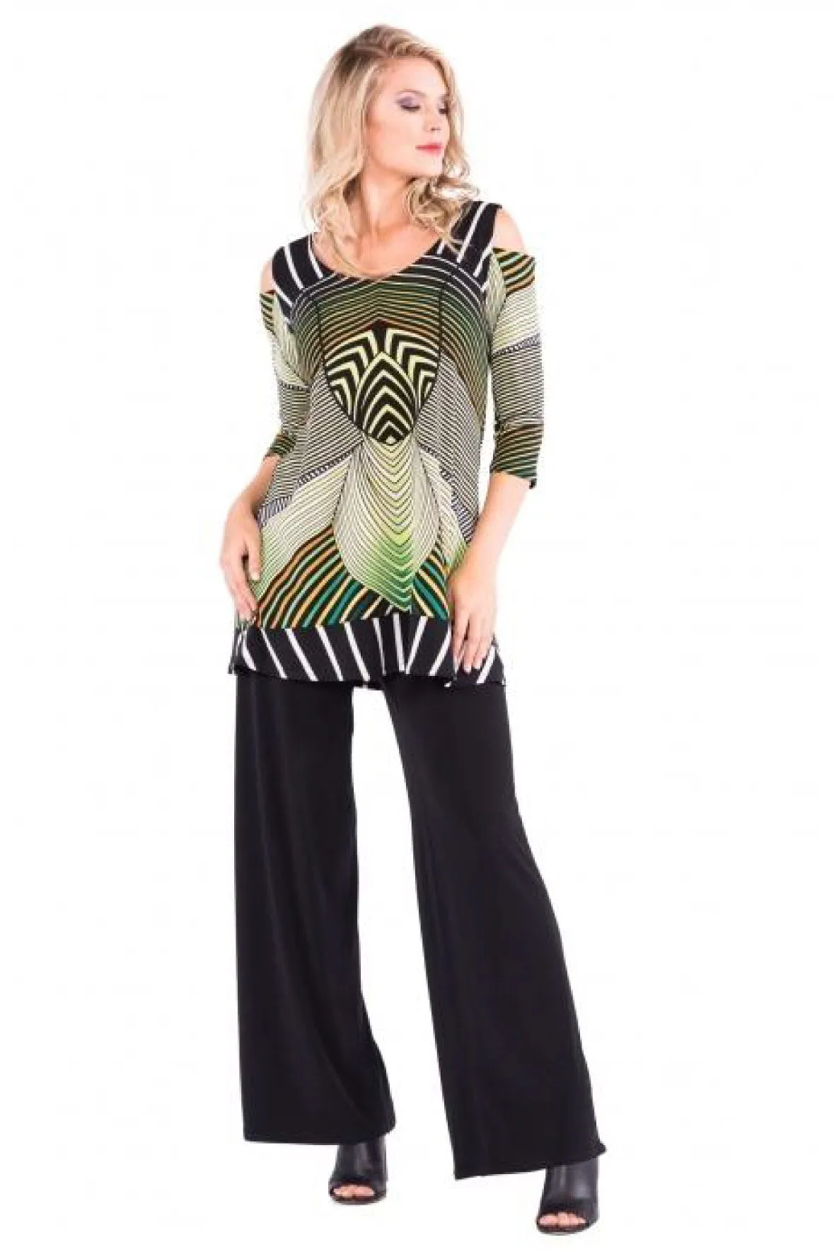 Elastic Waist Band Single Layered Flare Pants