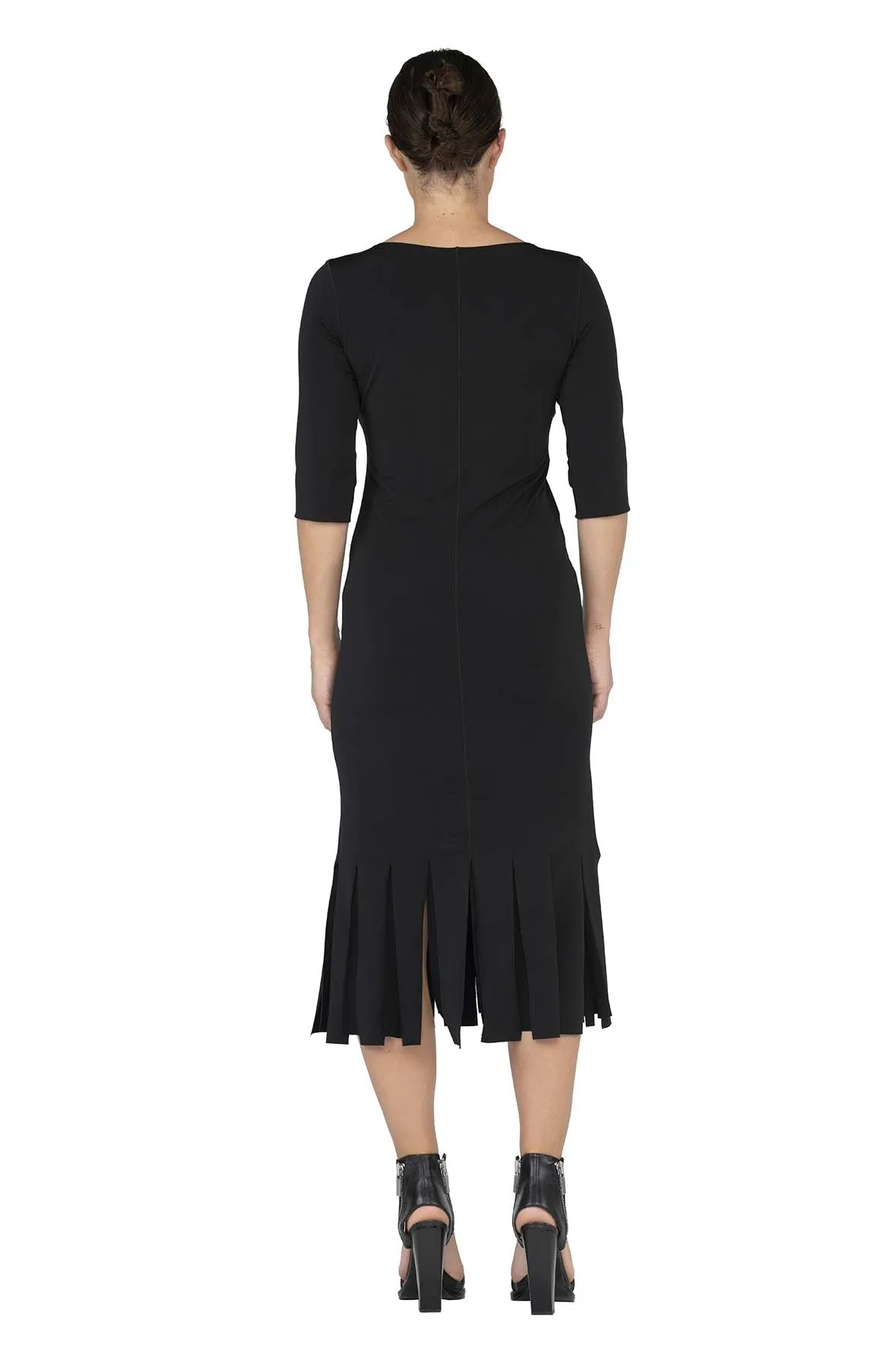 Elbow Sleeve Double Layered New Fringe Dress