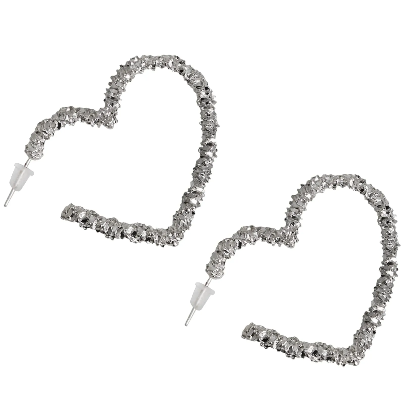 Joker & Witch I Heart You Silver Bling Earrings for Women