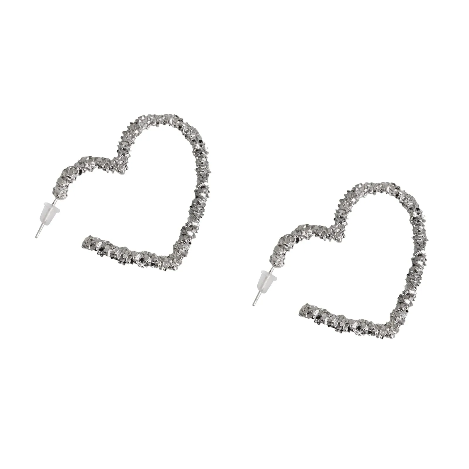 Joker & Witch I Heart You Silver Bling Earrings for Women
