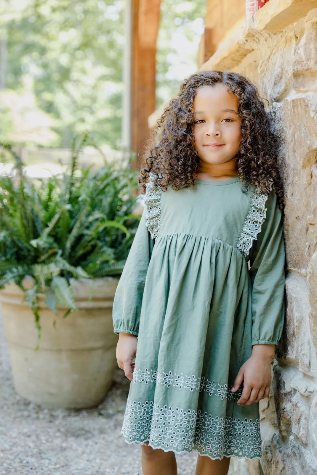 Kate Dress in Oil Green