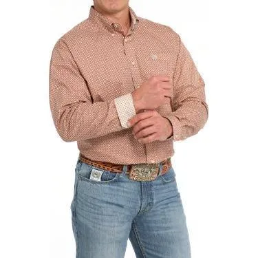 Men's Cinch Geometric Print Button-Down Western Shirt MTW1105845