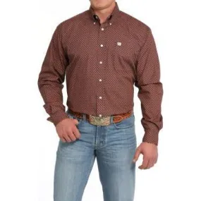 Men's Cinch Geometric Print Button-Down Western Shirt MTW1105846