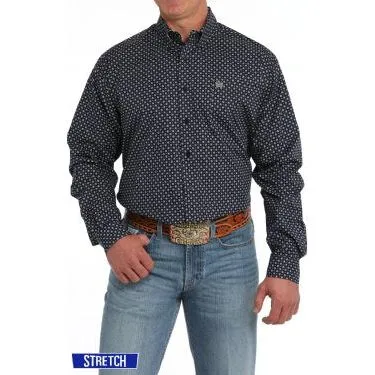 Men's Cinch Geometric Print Button-Down Western Shirt MTW1105859