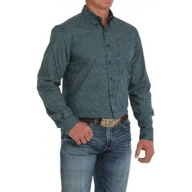 Men's Cinch Modern Fit Geometric Print Western Shirt MTW1347127