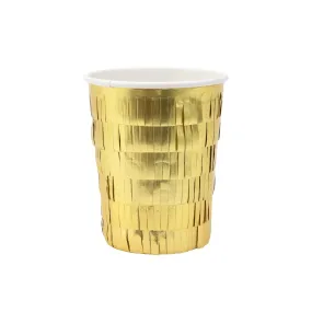 Meri Meri Gold Fringe Party Cups (Pack of 8)