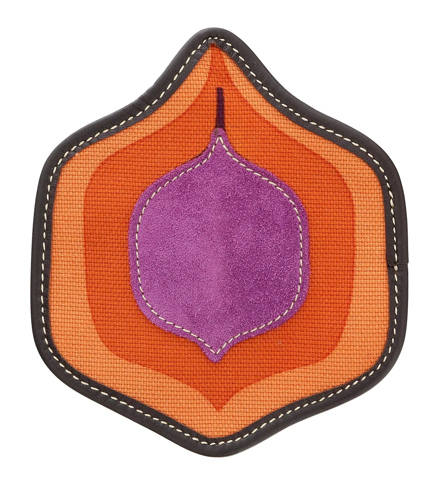 Miu Miu Purple Suede Patch Tile Brooch Pin-One Size