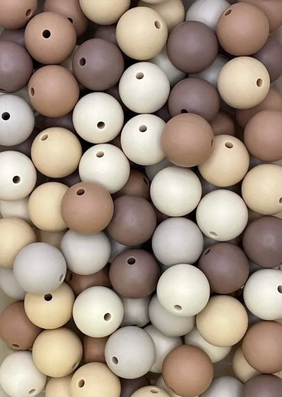 MIX-Earthy Neutral 12mm Round #8