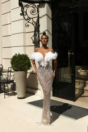 Mystic Off-Shoulder White Wedding Dress