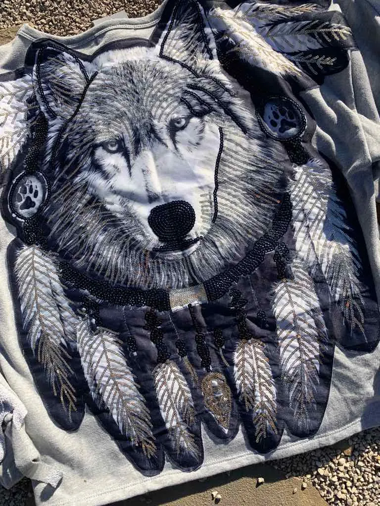 Navajo Fringed Wolf Sweatshirt