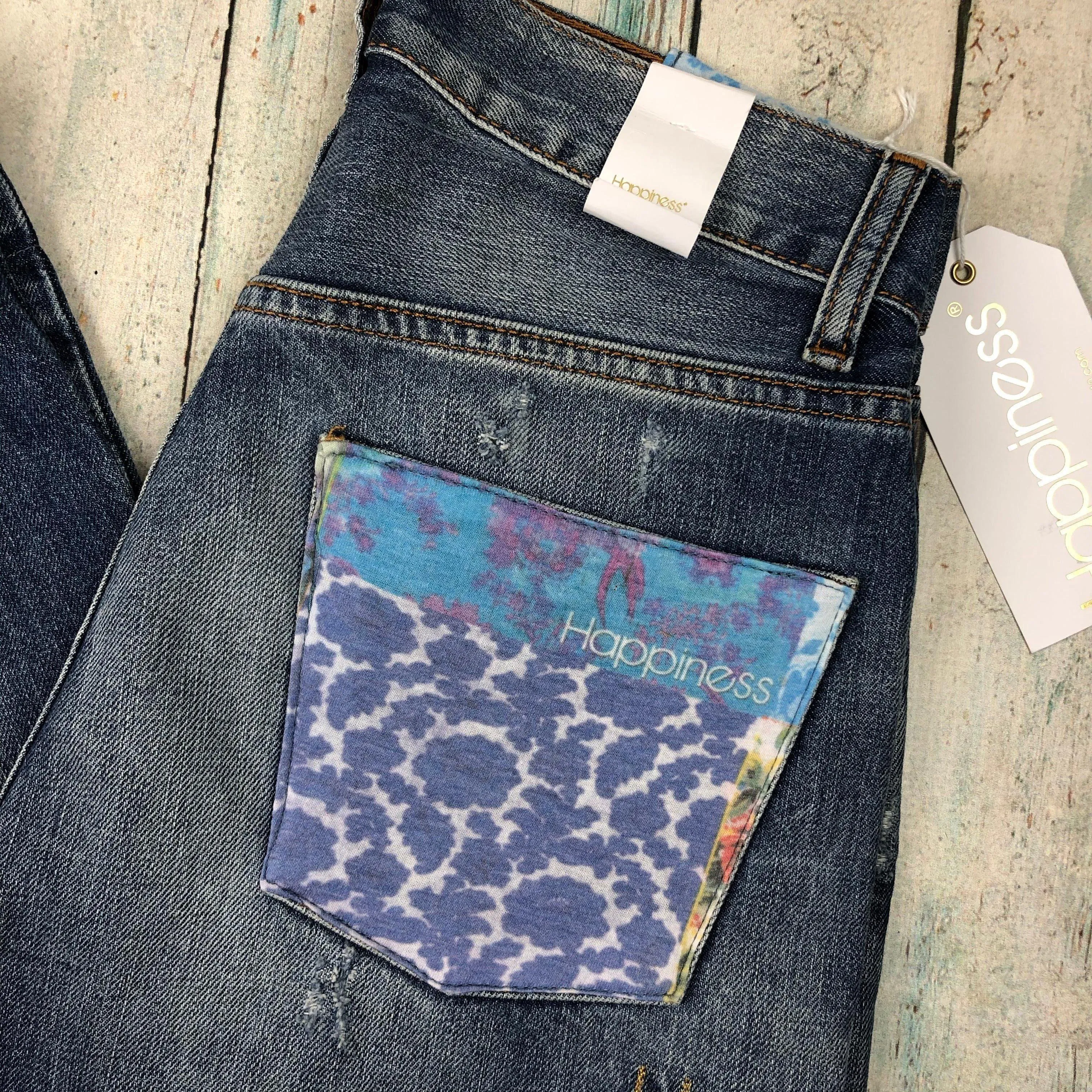 NWT- Italian Happiness 'Feliz'  90's fit Jeans RRP $300 - Size 25