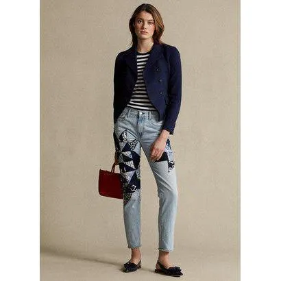 NWT-Ralph Lauren 'Avery Boyfriend' Patchwork Denim Jeans - Size 27