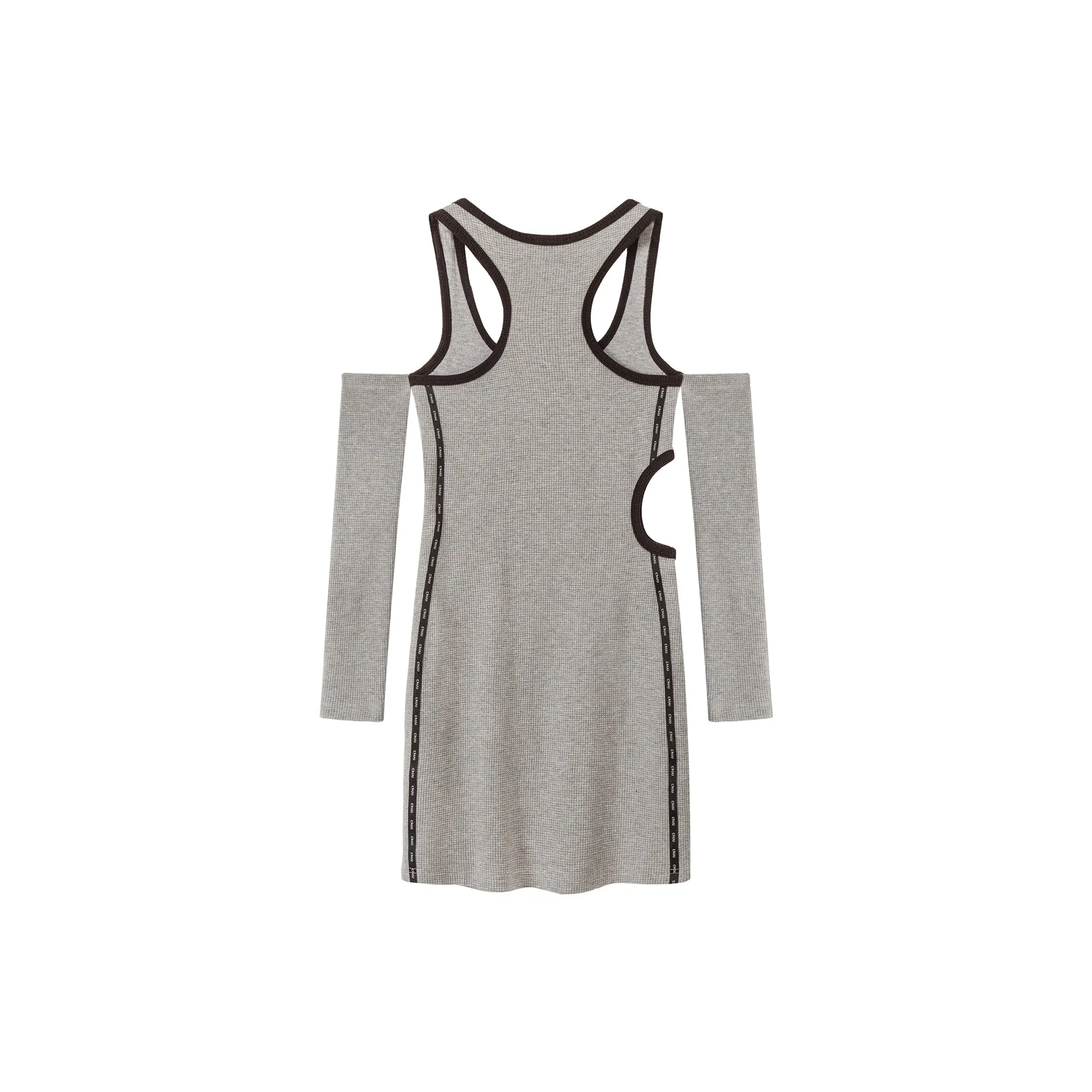 Off The Shoulder Side Cutout Mini Dress