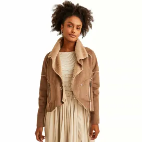 OXXO - Fur Detailed Suede Jacket