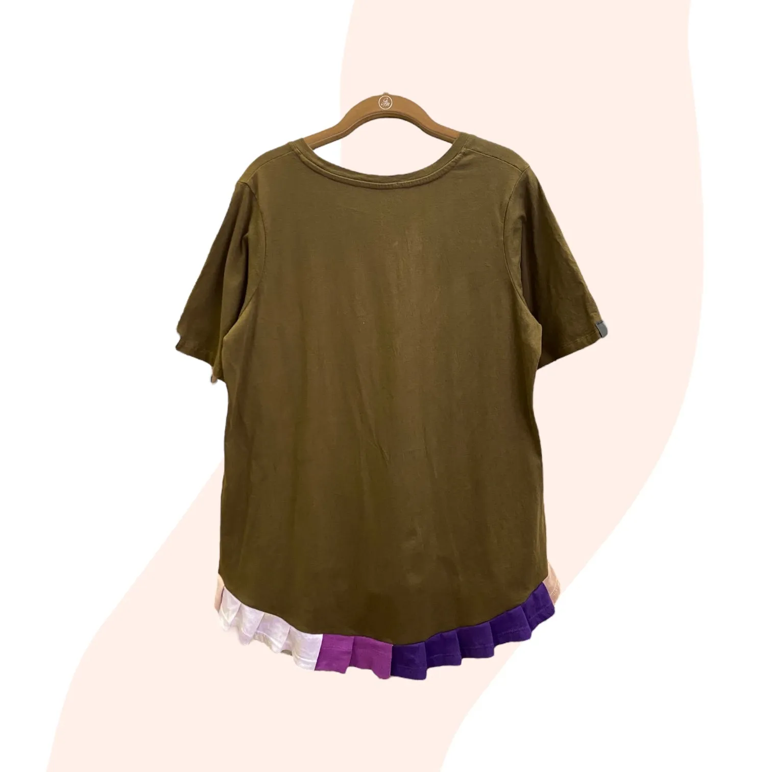 Patchwork Top #26 - Brown / Pink / Purple - Size L