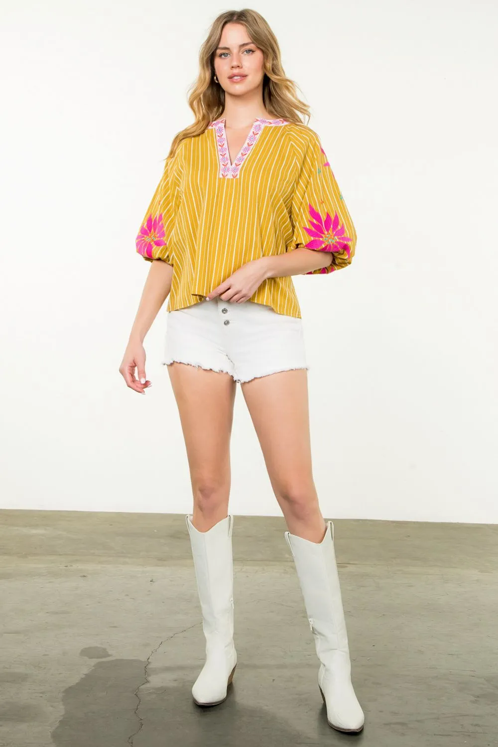 THML Embroidered Hannah Blouse