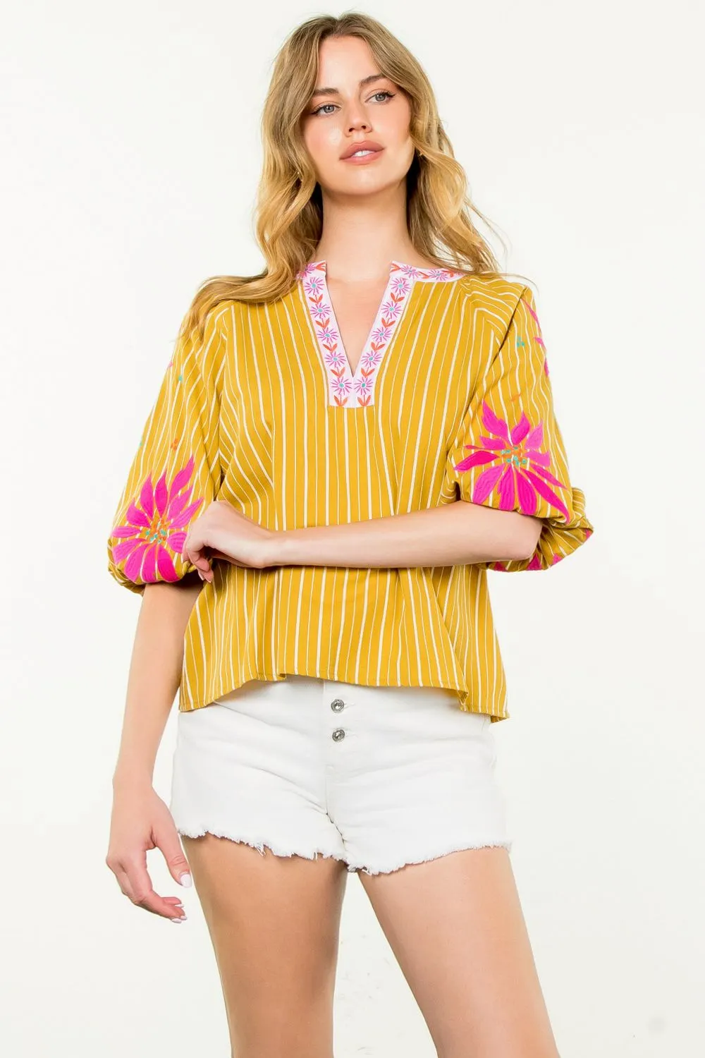 THML Embroidered Hannah Blouse