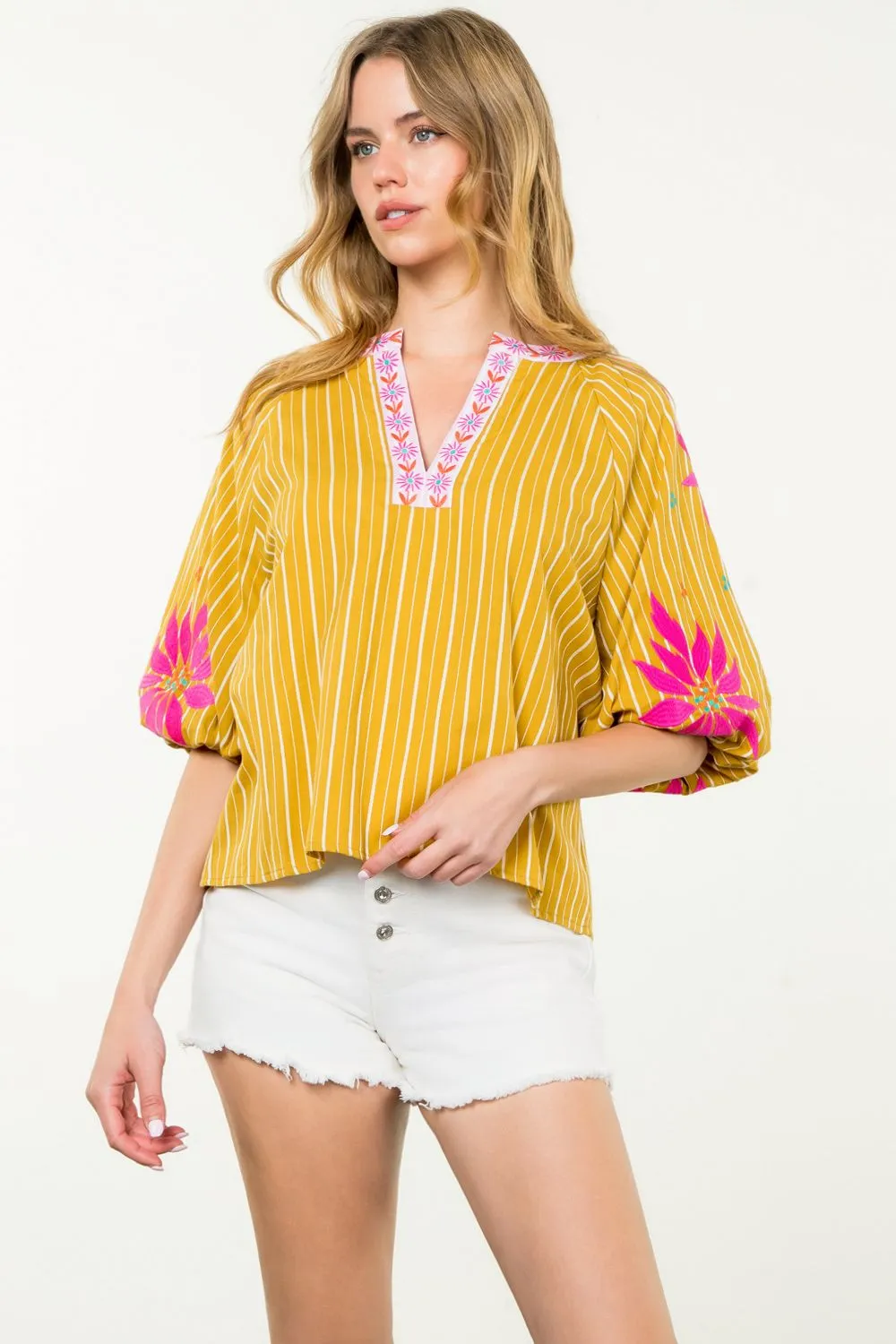 THML Embroidered Hannah Blouse