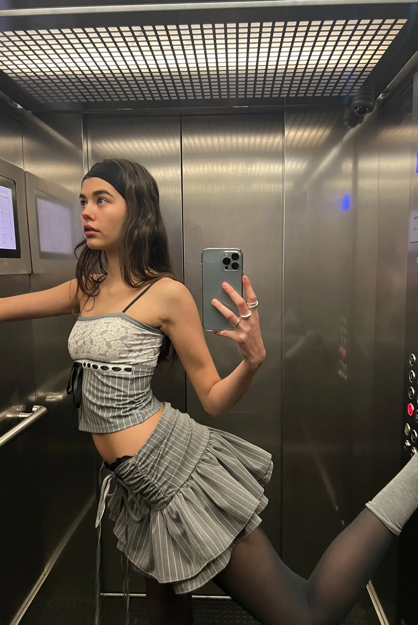 Thursday Pinstripe Mini Skirt