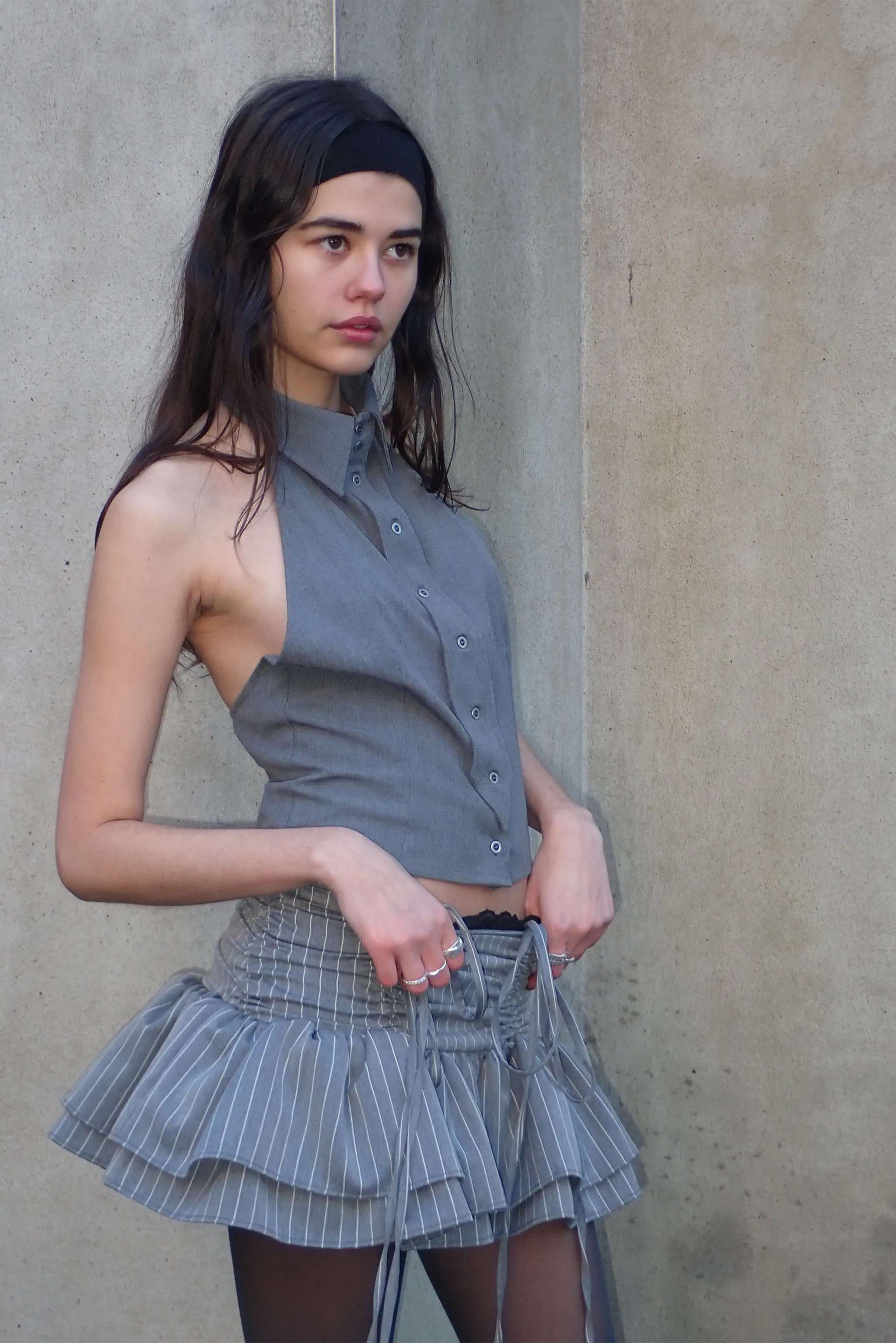 Thursday Pinstripe Mini Skirt